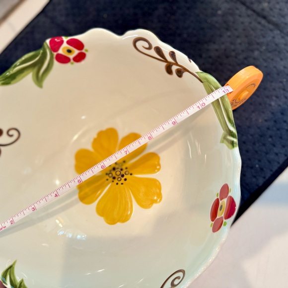 JARDINE Vida Eva Mendes for Espana Handpainted Ceramic 11” Serving Bowl - Picture 15 of 15